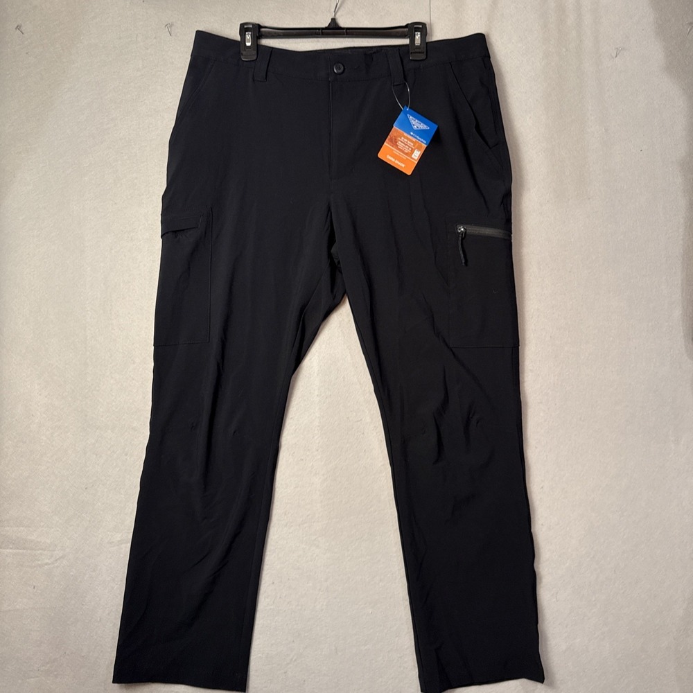 Columbia Pants Men's 36x30 Black Omni-Shade Lightweight Hiking Outdoor Trail New